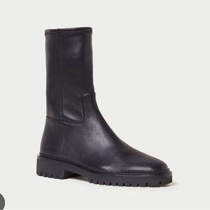 Loeffler Randall Danny Black Mid Lug Boot